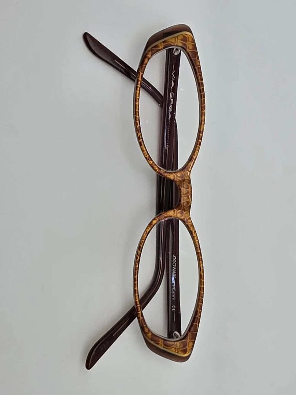 Via Spiga Zyloware Napoli 570 Brown Petite Cat Eye Eyeglasses Frame 50-17-145